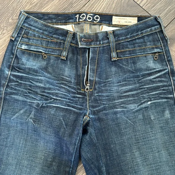 Engineered Dark Blue Denim Jeans size 2 funky cool - Picture 6 of 16